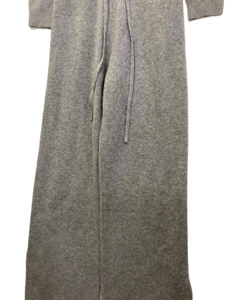 Rosarymoon（ロザリームーン）ROSARYMOON (ロザリームーン) V-neck Knit All-in-one グレー サイズ:REGULARの古着・服飾アイテム
