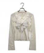 Snidelスナイデル）の古着「Sustainableレイヤードラッフルニットプルオーバー SWNT255124」｜ベージュ