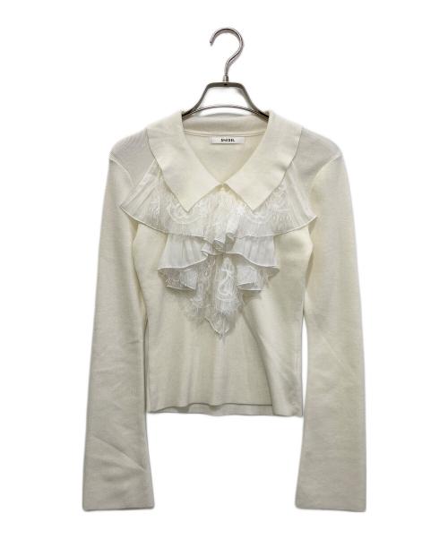 Snidel（スナイデル）Snidel (スナイデル) Sustainableレイヤードラッフルニットプルオーバー SWNT255124 ベージュ サイズ:1の古着・服飾アイテム