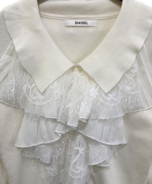 Snidel（スナイデル）Snidel (スナイデル) Sustainableレイヤードラッフルニットプルオーバー SWNT255124 ベージュ サイズ:1の古着・服飾アイテム