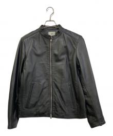 nano・universe（ナノ・ユニバース）の古着「シングルライダースジャケット」｜ブラック