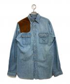 POLO RALPH LAURENポロ・ラルフローレン）の古着「シャンブレーハンティングシャツ」｜ブルー