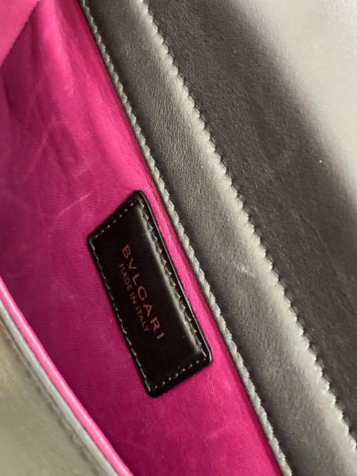 BVLGARI（ブルガリ）BVLGARI (ブルガリ) デュエットハンドバッグ ブラックの古着・服飾アイテム