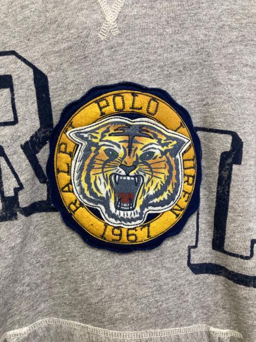POLO RALPH LAUREN（ポロ・ラルフローレン）POLO RALPH LAUREN (ポロ・ラルフローレン) タイガーワッペンパーカー グレー サイズ:Mの古着・服飾アイテム