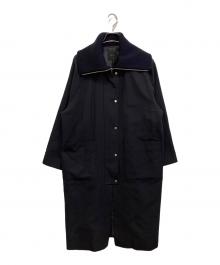 Spick and Span（スピック＆スパン）の古着「コットンダブルクロスリブカラーコート」｜ブラック