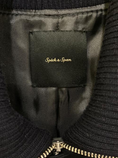 Spick and Span（スピック＆スパン）Spick and Span (スピック＆スパン) コットンダブルクロスリブカラーコート ブラック サイズ:38の古着・服飾アイテム