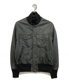 OMNIGOD（オムニゴッド）の古着「レザーブルゾン」｜ブラック