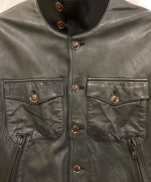 OMNIGOD（オムニゴッド）OMNIGOD (オムニゴッド) レザーブルゾン ブラック サイズ:Mの古着・服飾アイテム