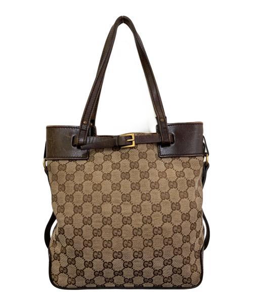 GUCCI（グッチ）GUCCI (グッチ) GGキャンバストートバッグ　107757の古着・服飾アイテム