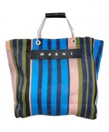 MARNI（マルニ）の古着「ストライプトートバッグ」｜ブルー