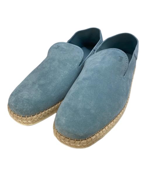 TOD'S（トッズ）TOD'S (トッズ) ジュートスリッポン ブルー サイズ:10　1/2の古着・服飾アイテム