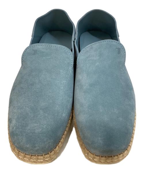 TOD'S（トッズ）TOD'S (トッズ) ジュートスリッポン ブルー サイズ:10　1/2の古着・服飾アイテム