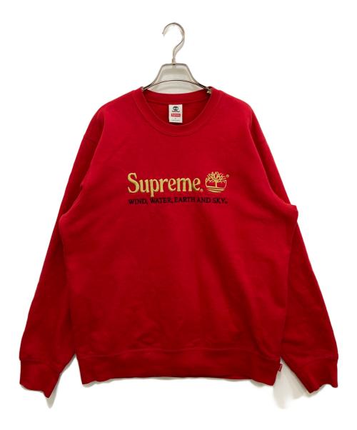 SUPREME（シュプリーム）SUPREME (シュプリーム) Timberland (ティンバーランド) Crewneck レッド サイズ:Lの古着・服飾アイテム