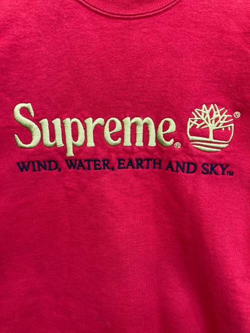 SUPREME（シュプリーム）SUPREME (シュプリーム) Timberland (ティンバーランド) Crewneck レッド サイズ:Lの古着・服飾アイテム