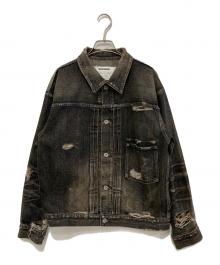 NEIGHBORHOOD（ネイバーフッド）の古着「SAVAGE BT DENIM TYPE-1 JACKET」｜グレー