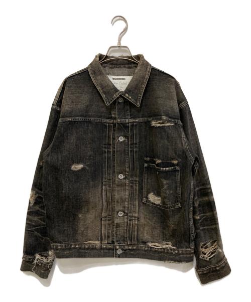 NEIGHBORHOOD（ネイバーフッド）NEIGHBORHOOD (ネイバーフッド) SAVAGE BT DENIM TYPE-1 JACKET グレー サイズ:Mの古着・服飾アイテム