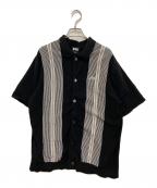 FTCエフティーシー）の古着「STRIPE KNIT SHIRT　FTC024SUMSH05」｜ブラック