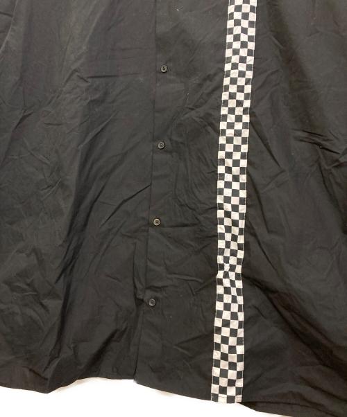 FRED PERRY（フレッドペリー）FRED PERRY (フレッドペリー) RAF SIMONS (ラフシモンズ) 半袖ビッグシャツ ブラック サイズ:Lの古着・服飾アイテム