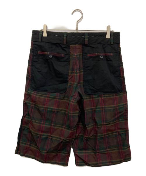 DRIES VAN NOTEN（ドリスヴァンノッテン）DRIES VAN NOTEN (ドリスヴァンノッテン) インサイドアウトチェックショートパンツ ブラック サイズ:48の古着・服飾アイテム