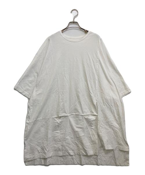 GROUND Y（グラウンドワイ）GROUND Y (グラウンドワイ) スナップスリットショートカットソー　GN-T19-040 ホワイト サイズ:3の古着・服飾アイテム