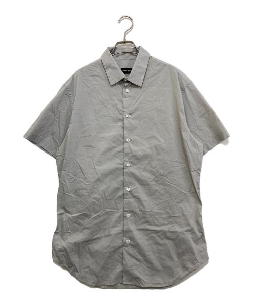 GIORGIO ARMANI（ジョルジョアルマーニ）GIORGIO ARMANI (ジョルジョアルマーニ) コットンナイロンストレッチ半袖シャツ　8WGCCZ1VTZ066 グレー サイズ:42の古着・服飾アイテム