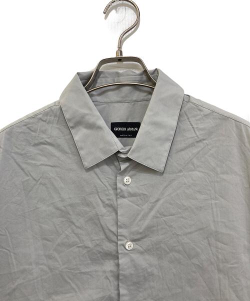 GIORGIO ARMANI（ジョルジョアルマーニ）GIORGIO ARMANI (ジョルジョアルマーニ) コットンナイロンストレッチ半袖シャツ　8WGCCZ1VTZ066 グレー サイズ:42の古着・服飾アイテム