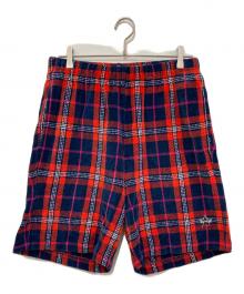 SUPREME（シュプリーム）の古着「Plaid Velour Short」｜ネイビー