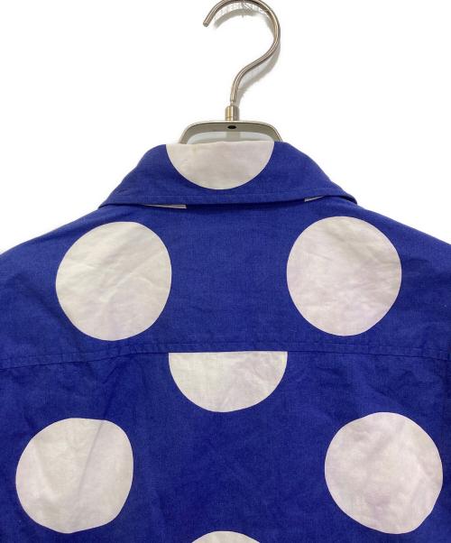 Vivienne Westwood man（ヴィヴィアン ウェストウッド マン）Vivienne Westwood man (ヴィヴィアン ウェストウッド マン) スポット柄 オーブ刺繍 変形シャツ　VW-WR-87110 ブルー サイズ:48の古着・服飾アイテム