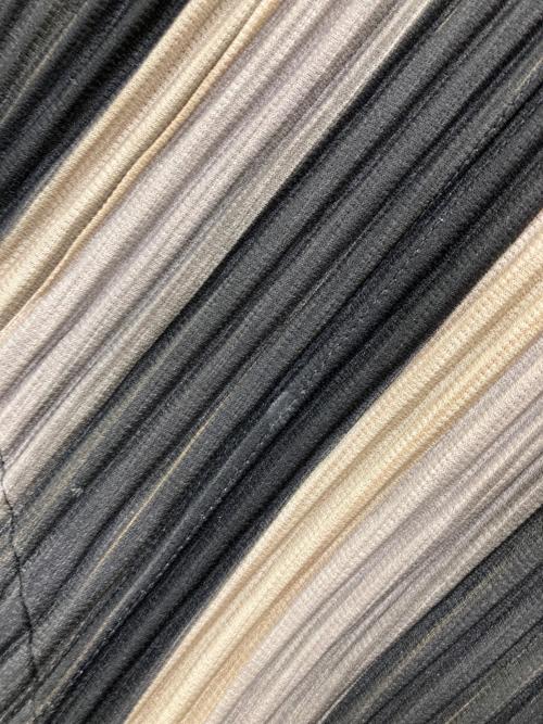 HOMME PLISSE ISSEY MIYAKE（オム プリッセ イッセイ ミヤケ）HOMME PLISSE ISSEY MIYAKE (オム プリッセ イッセイ ミヤケ) RB STRIPES 2 ブラック×グレー サイズ:2の古着・服飾アイテム