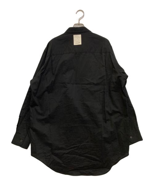 GROUND Y（グラウンドワイ）GROUND Y (グラウンドワイ) LIGHT COTTON TWILLL WASH ONC LEFT OVERLAPPING SHIRT　GP-B08-003 ブラック サイズ:3の古着・服飾アイテム
