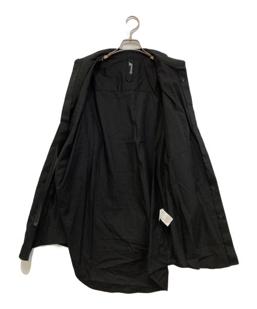 GROUND Y（グラウンドワイ）GROUND Y (グラウンドワイ) LIGHT COTTON TWILLL WASH ONC LEFT OVERLAPPING SHIRT　GP-B08-003 ブラック サイズ:3の古着・服飾アイテム