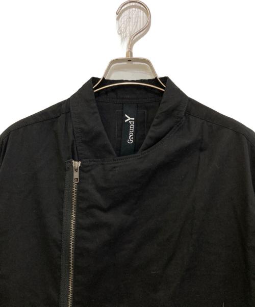 GROUND Y（グラウンドワイ）GROUND Y (グラウンドワイ) LIGHT COTTON TWILLL WASH ONC LEFT OVERLAPPING SHIRT　GP-B08-003 ブラック サイズ:3の古着・服飾アイテム