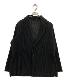 HOMME PLISSE ISSEY MIYAKE（オム プリッセ イッセイ ミヤケ）の古着「プリーツテーラードジャケット」｜ブラック