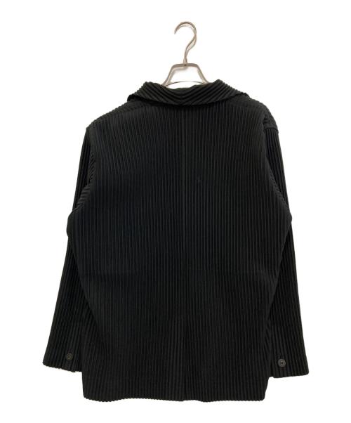 HOMME PLISSE ISSEY MIYAKE（オム プリッセ イッセイ ミヤケ）HOMME PLISSE ISSEY MIYAKE (オム プリッセ イッセイ ミヤケ) プリーツテーラードジャケット ブラック サイズ:42の古着・服飾アイテム