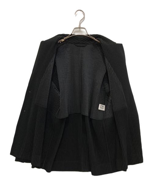HOMME PLISSE ISSEY MIYAKE（オム プリッセ イッセイ ミヤケ）HOMME PLISSE ISSEY MIYAKE (オム プリッセ イッセイ ミヤケ) プリーツテーラードジャケット ブラック サイズ:42の古着・服飾アイテム