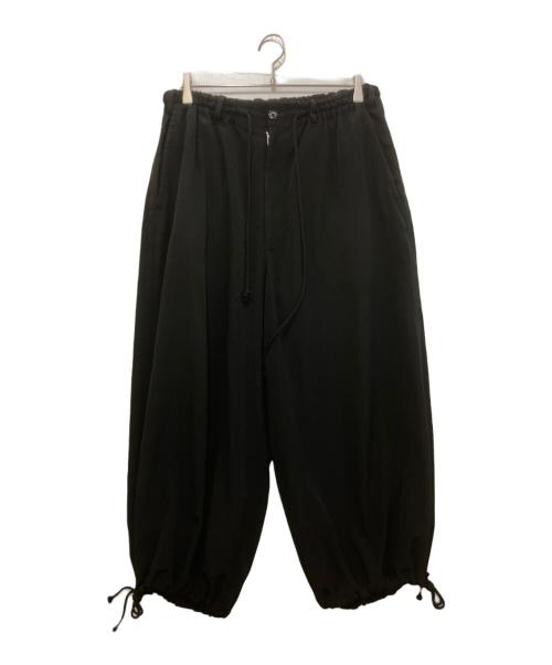 GROUND Y（グラウンドワイ）GROUND Y (グラウンドワイ) POLYESTER/TRIACETATE CREPE de CHINE BALLOON PANTS ブラック サイズ:3の古着・服飾アイテム