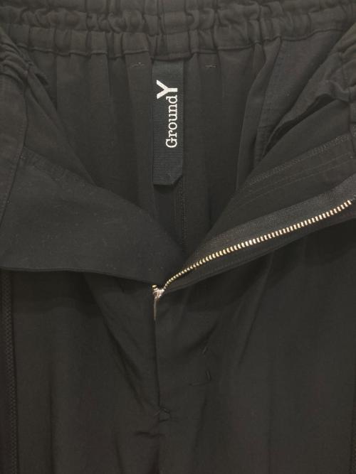 GROUND Y（グラウンドワイ）GROUND Y (グラウンドワイ) POLYESTER/TRIACETATE CREPE de CHINE BALLOON PANTS ブラック サイズ:3の古着・服飾アイテム