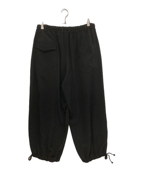 GROUND Y（グラウンドワイ）GROUND Y (グラウンドワイ) POLYESTER/TRIACETATE CREPE de CHINE BALLOON PANTS ブラック サイズ:3の古着・服飾アイテム