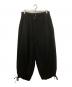 GROUND Y（グラウンドワイ）の古着「POLYESTER/TRIACETATE CREPE de CHINE BALLOON PANTS」｜ブラック