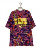 Hysteric Glamourヒステリックグラマー）の古着「CIRCLE GIRL LOGO TEE　02201CT30」｜パープル