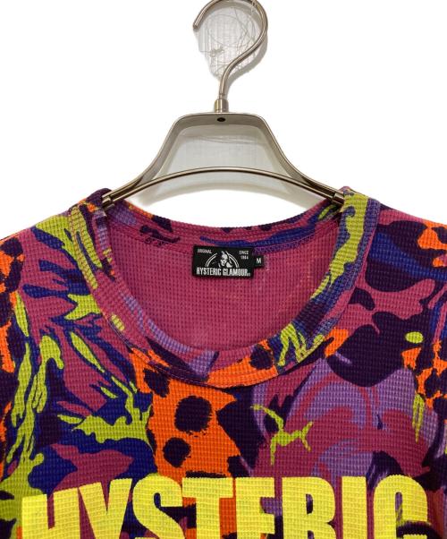 Hysteric Glamour（ヒステリックグラマー）Hysteric Glamour (ヒステリックグラマー) CIRCLE GIRL LOGO TEE　02201CT30 パープル サイズ:Mの古着・服飾アイテム