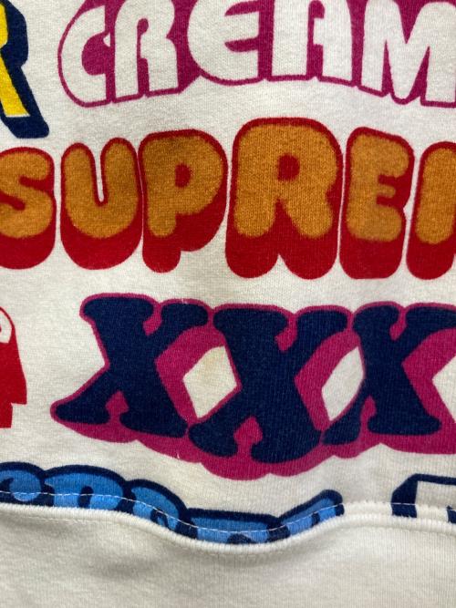 Hysteric Glamour（ヒステリックグラマー）Hysteric Glamour (ヒステリックグラマー) Supreme (シュプリーム) Text Hooded Sweatshirt ホワイト サイズ:Mの古着・服飾アイテム