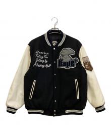 A BATHING APE（ア ベイシング エイプ）の古着「レザー切替スタジャン」｜ブラック