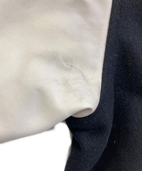 A BATHING APE（ア ベイシング エイプ）A BATHING APE (ア ベイシング エイプ) レザー切替スタジャン ブラック サイズ:Lの古着・服飾アイテム