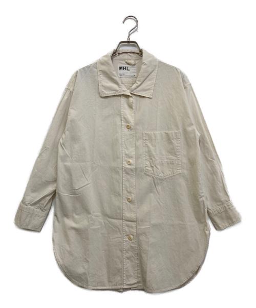 MHL（エムエイチエル）MHL (エムエイチエル) COTTON END ON END SHIRT　595-1153504 アイボリー サイズ:Ⅱの古着・服飾アイテム