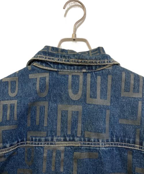 pellepelle（ペレペレ）pellepelle (ペレペレ) 総柄デニムジャケット ブルー サイズ:XLの古着・服飾アイテム