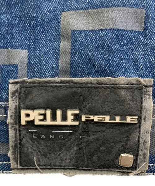 pellepelle（ペレペレ）pellepelle (ペレペレ) 総柄デニムジャケット ブルー サイズ:XLの古着・服飾アイテム