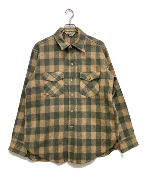 WOOLRICH（ウールリッチ）WOOLRICH (ウールリッチ) ウールチェックシャツ グリーン サイズ:Lの古着・服飾アイテム