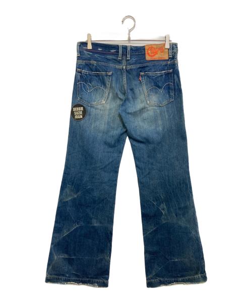 Hysteric Glamour（ヒステリックグラマー）Hysteric Glamour (ヒステリックグラマー) ダメージ加工ワイドデニムパンツ　2AP-4814 インディゴ サイズ:Mの古着・服飾アイテム