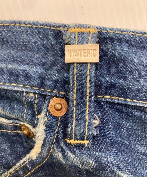 Hysteric Glamour（ヒステリックグラマー）Hysteric Glamour (ヒステリックグラマー) ダメージ加工ワイドデニムパンツ　2AP-4814 インディゴ サイズ:Mの古着・服飾アイテム